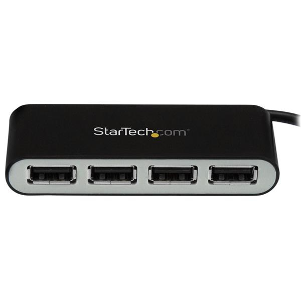 StarTech.com Mobil 4-Port USB 2.0-hubb med integrerad kabel