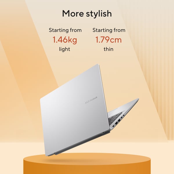 ASUS Vivobook 14 M1407GA-LY012W Copilot+ PC AMD Ryzen AI 7 445 Laptop 35,6 cm (14") WUXGA 16 GB DDR5-SDRAM 512 GB SSD Wi-Fi 6 (802.11ax) Windows 11 Home Sølv QWERTY Hollandsk