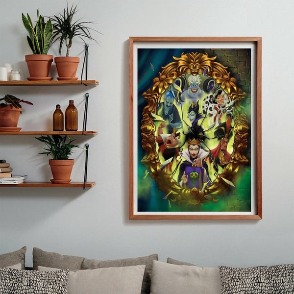 Clementoni Disney Villains Puslespil 1000 stk Tegnefilm