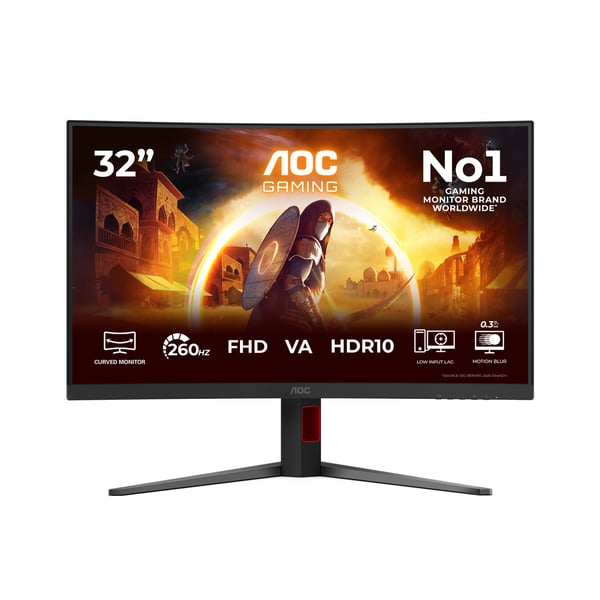 AOC G4 C32G4Z computerskærm 80 cm (31.5") 1920 x 1080 pixel Fuld HD LCD Sort, Rød AOC G4 C32G4Z computerskærm 80 cm (31.5") 1920 x 1080 pixel Fuld HD LCD Sort, Rød