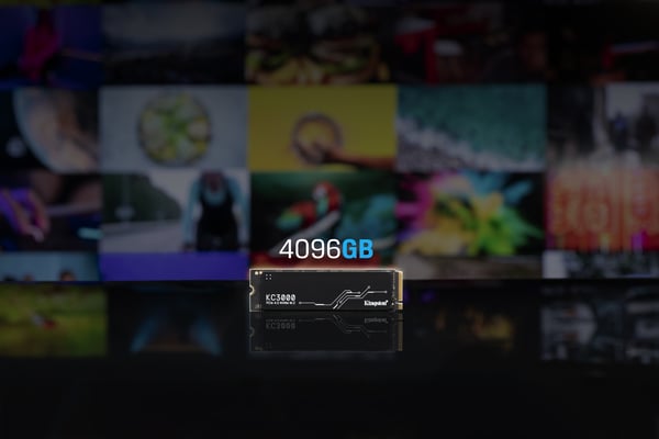 Kingston KC3000 - SSD - 4096 GB - intern - M.2 2280 - PCIe 4.0 (NVMe)