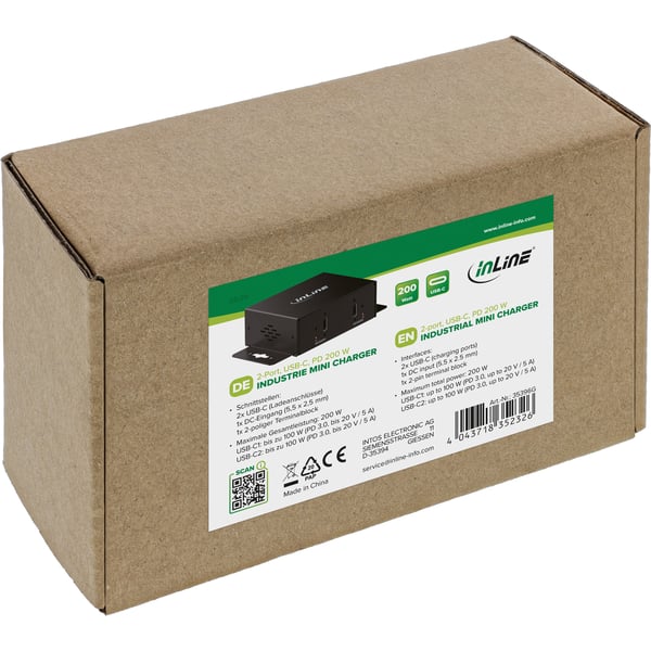 InLine 35396G oplader til mobil enhed