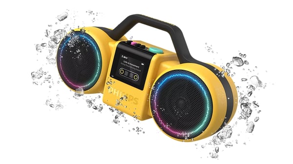Philips The Roller Bærbar stereohøjttaler Gul 60 W