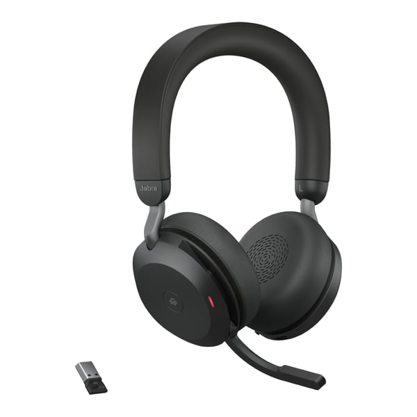 Jabra Evolve2 75 Headset Trådlös Huvudband Kontor/callcenter Bluetooth Laddningsställ Svart