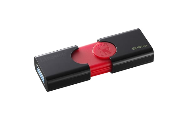 Kingston Technology DataTraveler 106 USB-muisti 64 GB USB A-tyyppi 3.2 Gen 1 (3.1 Gen 1) Musta, Punainen