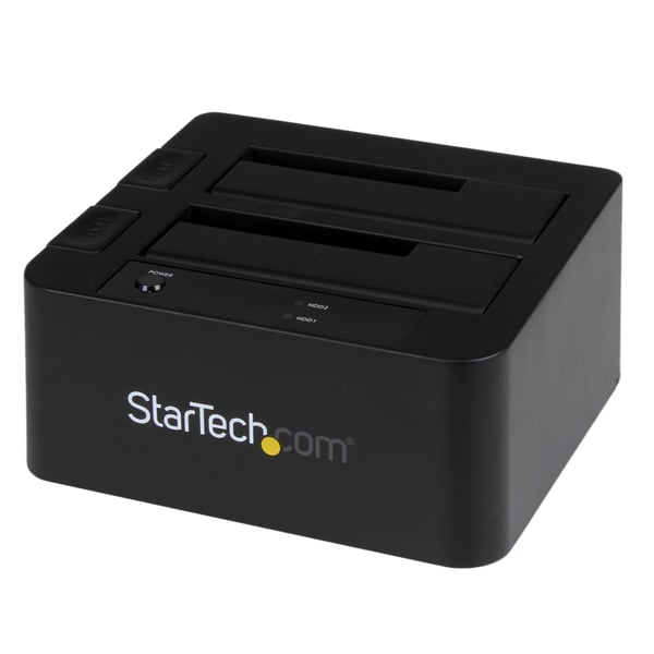 StarTech.com Dubbel USB 3.0/eSATA-dockningsstation med UASP för 2,5/3,5" SATA SSD/HDD-hårddiskar – SATA 6 Gbps