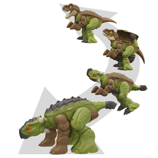 Jurassic World FIERCE CHANGERS DOUBLE DANGER Tyrannosaurus Rex och Ankylosaurus