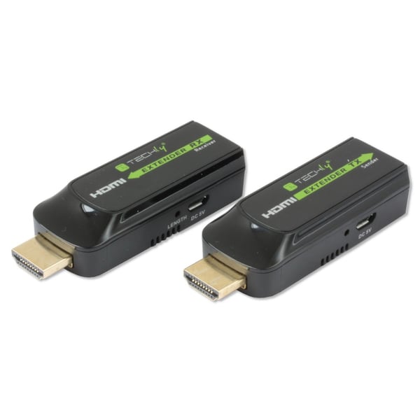 Techly IDATA EXT-E70S AV forlænger AV sender & modtager Sort