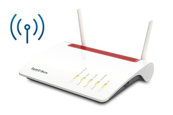 Box FRITZ! 6890 LTE INT trådløs router Gigabit Ethernet Dual-band (2,4 GHz / 5 GHz) 4G Rød, Hvid