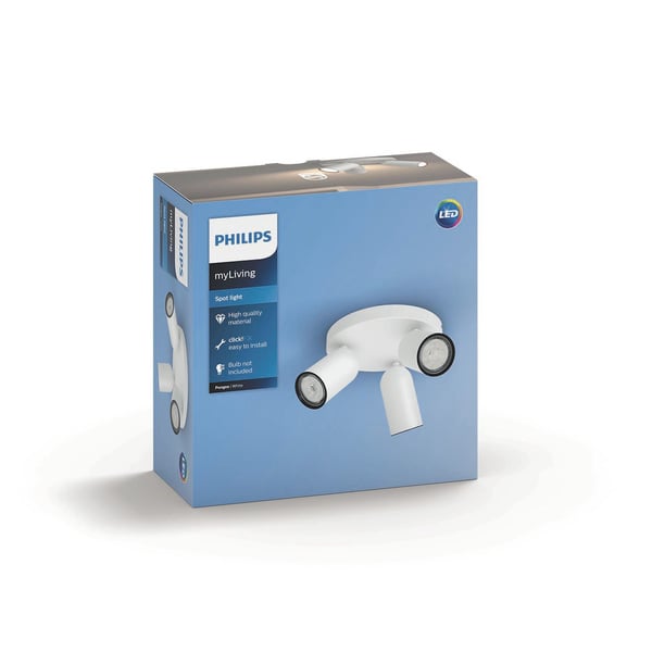 Philips myLiving Pongee lofts-/vægspot x 3