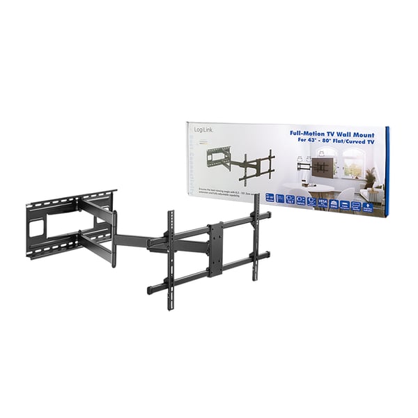 LogiLink BP0138 TV-kiinnike 2,03 m (80") Musta