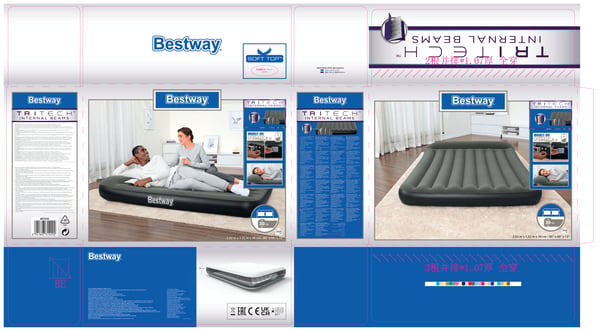 Bestway 67930 luftmadras Dobbelt madras Sort Unisex