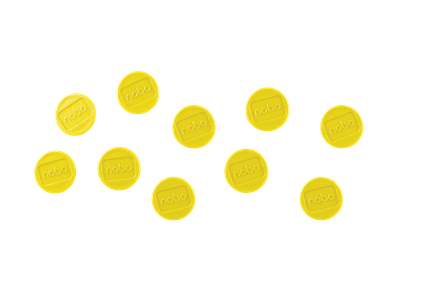 Nobo Magnetiska Whiteboardmagneter 10-Pack 24 mm Färgade Magneter