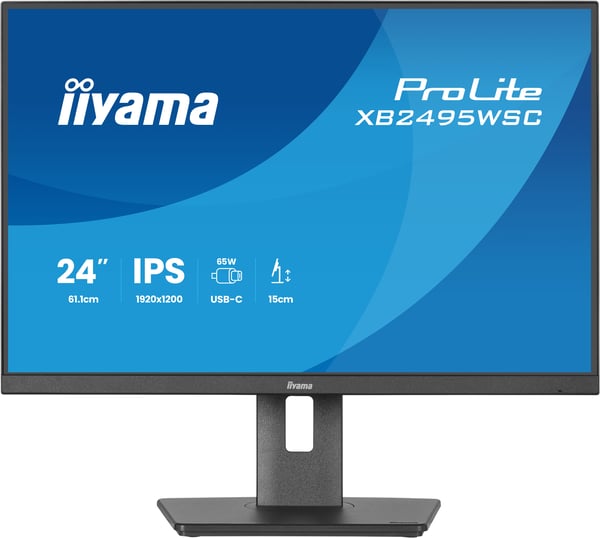 iiyama ProLite XB2495WSC-B1 computerskærm 61,2 cm (24.1") 1920 x 1200 pixel WUXGA LED Sort iiyama ProLite XB2495WSC-B1 computerskærm 61,2 cm (24.1") 1920 x 1200 pixel WUXGA LED Sort