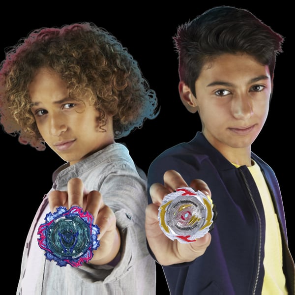 Beyblade Burst QuadDrive Ambush Achilles A8 VS Gambit Dragon D8 Kæmpende spinnende top