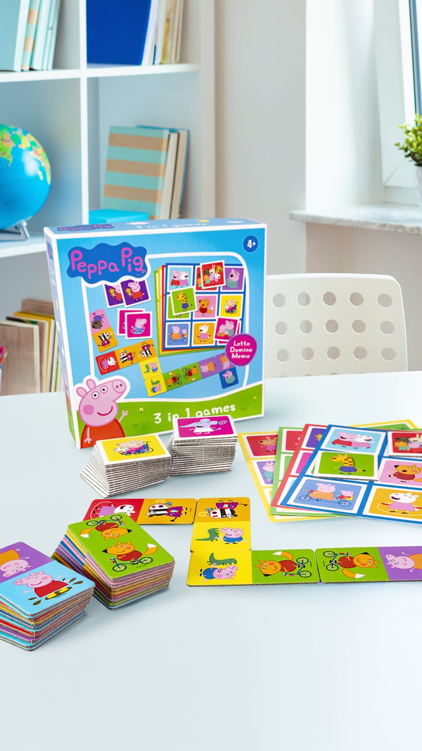 Tactic Peppa Pig 3 in 1 Lotto, Domino, Memo