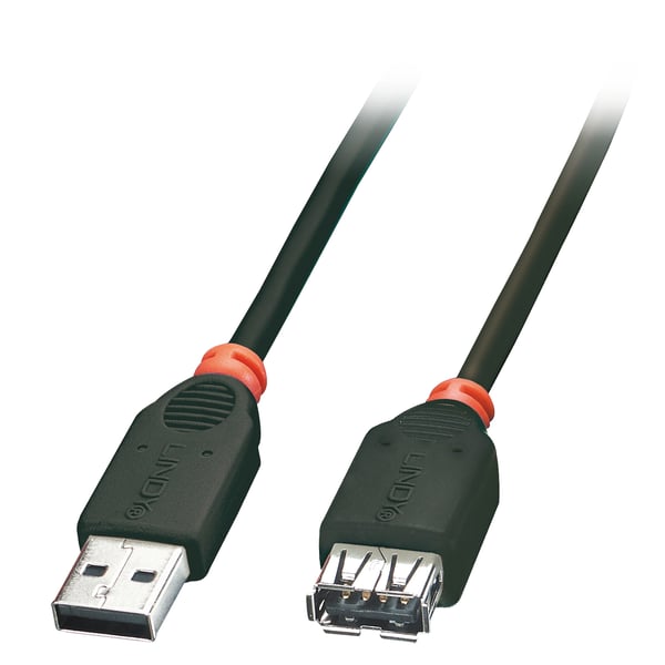 Lindy 41774 USB-kabel USB 2.0 3 m USB A 0,48 Gbit/sek. Sort