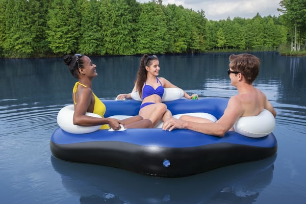 Bestway 43111 pool- och badmadrass Blå, Vit Mönstrad Vinyl Flytande ö