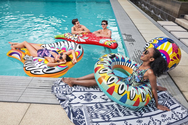 Bestway 43491 pool- och badmadrass Multifärg Mönstrad Vinyl Flytande ö