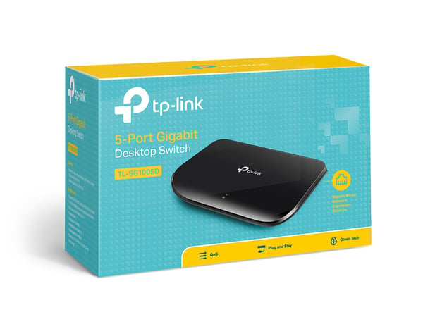 TP-Link TL-SG1005D verkkokytkin Hallitsematon Gigabit Ethernet (10/100/1000) Musta