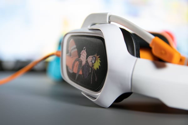Konix Naruto 80381117963 hörlur och headset Kabel Huvudband Spela Svart, Vit, Gul