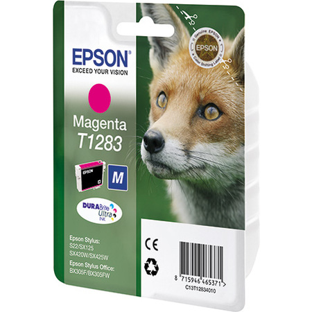 Epson Fox Yksittäispakkaus, magenta T1283 DURABrite Ultra -muste