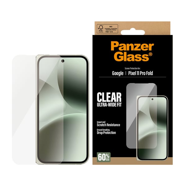 PanzerGlass ® Screen Protector Google Pixel 11 Pro Fold (sub-screen) Genomskinligt skärmskydd 1 styck