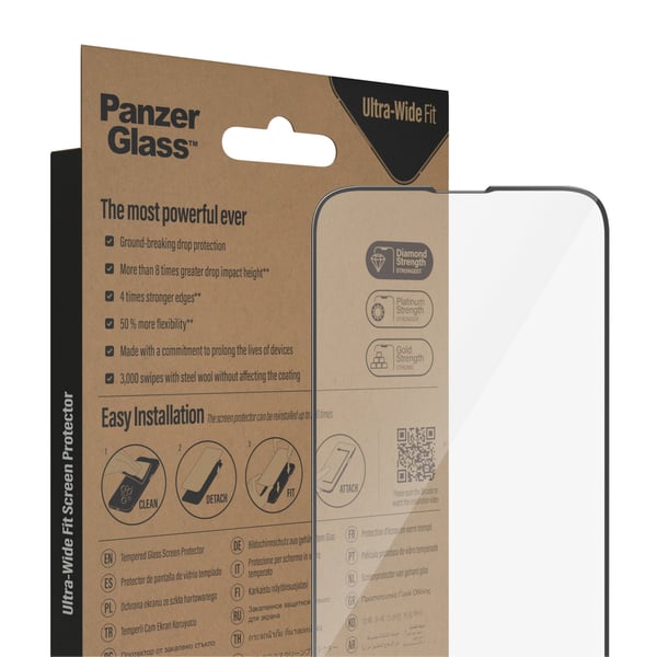 PanzerGlass ® Skærmbeskyttelse iPhone 14 | 13 | 13 Pro | Ultra-Wide Fit