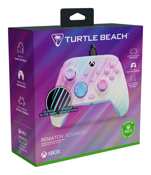Turtle Beach Rematch Advanced Wired (2025) Flerfarvet USB Gamepad Analog PC, Xbox One, Xbox One S, Xbox One X, Xbox Series S, Xbox Series X