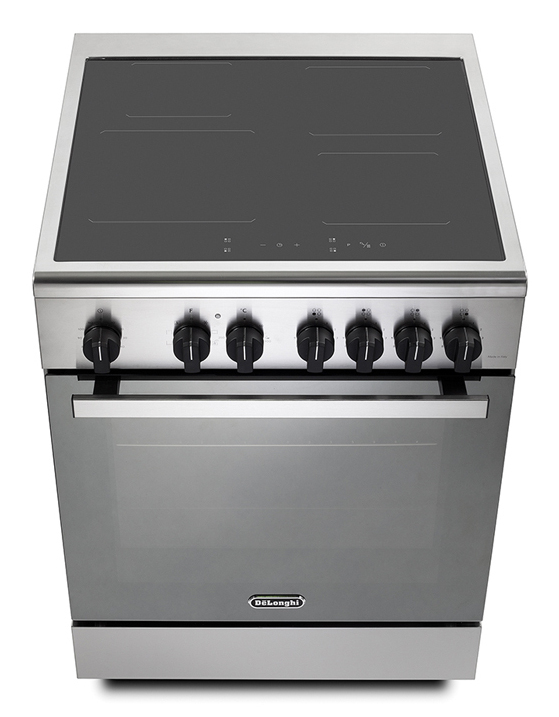 De’Longhi DMX 64 INL komfur og ovn Fritstående komfur Elektrisk Zone induktionskogeplade Sort, Rustfrit stål