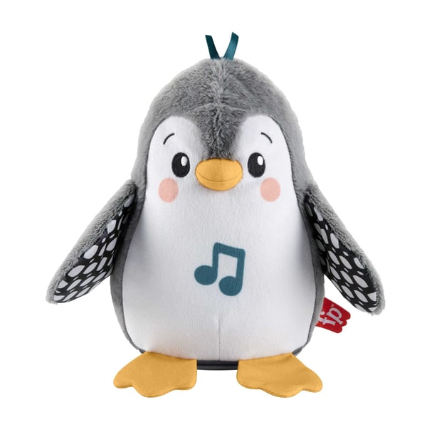 Fisher-Price ‐pehmolelu, Flap & Wobble ‐pingviini, musiikkilelu vastasyntyneille