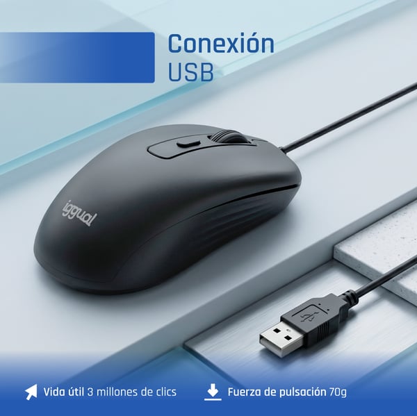 iggual OFFICE-ESSENTIAL-4D 2400DPI hiiri Molempikätinen USB A-tyyppi Optinen