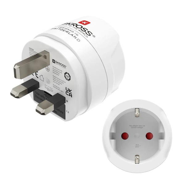 Hama 00223486 strømstik adapter Type G (UK) Type F Hvid Hama 00223486 strømstik adapter Type G (UK) Type F Hvid
