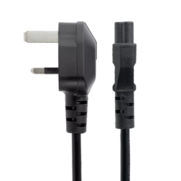 StarTech.com 1 m GB Laptop Ladekabel, BS 1363 til C5, 2,5A 250V, 18AWG, Notebook / Laptop Erstatningsstrøm