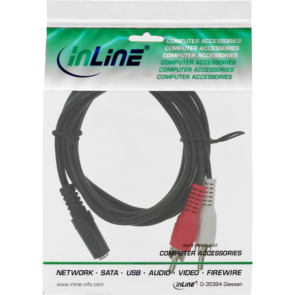 InLine 89940L lydkabel 0,2 m 3.5mm Sort