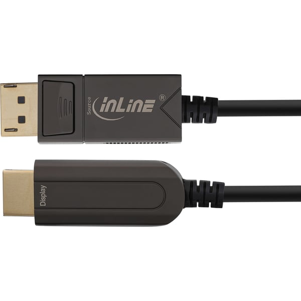 InLine 17180F videokabel adapter 50 m DisplayPort HDMI Sort