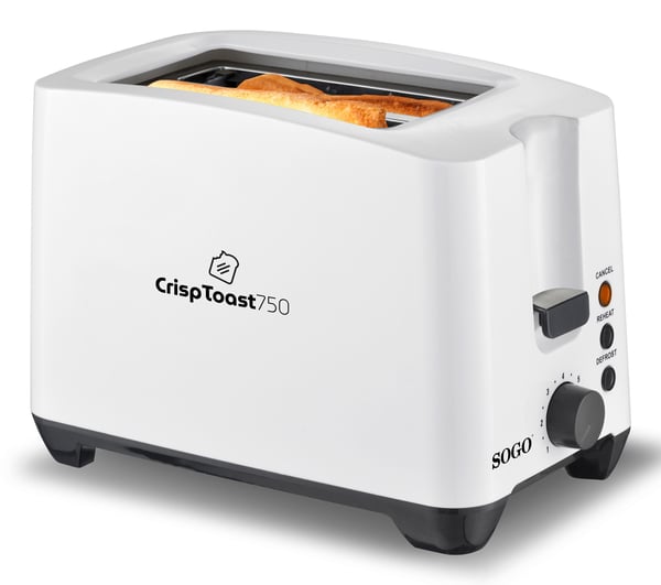 Sogo TOS-SS-5480 brødrister 7 2 skive(r) 750 W Hvid