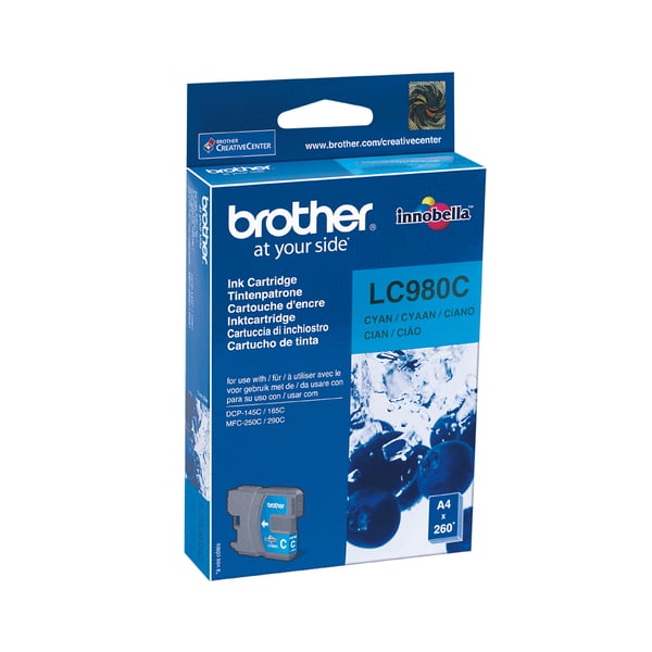 Brother LC980C mustekasetti 1 kpl Alkuperäinen Syaani