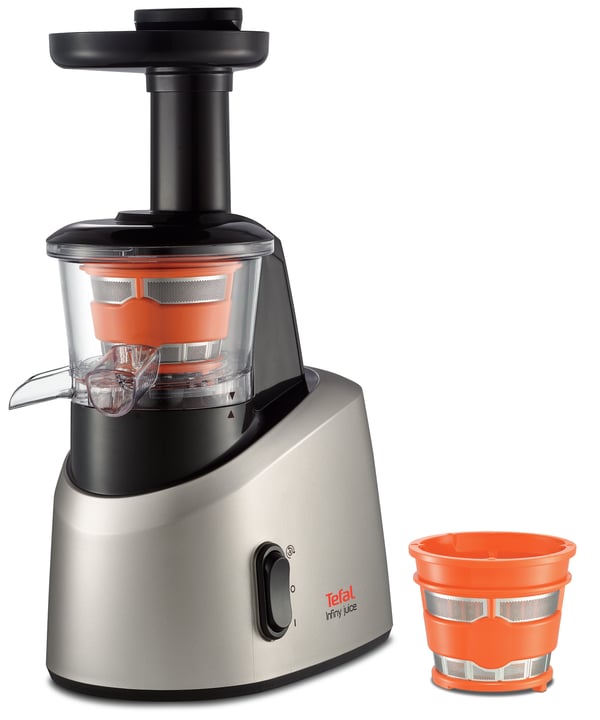 Tefal Infiny Juice ZC255B Långsam juicepress 200 W Grå, Silver