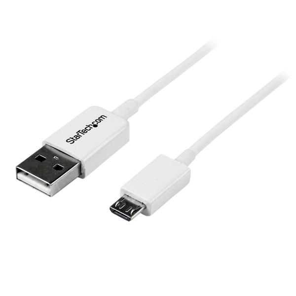 StarTech.com 1 m USB 2.0 A til Micro USB B-kabel - USB A / Micro B-datakabel / tilslutningskabel - Hvid StarTech.com 1 m USB 2.0 A til Micro USB B-kabel - USB A / Micro B-datakabel / tilslutningskabel - Hvid