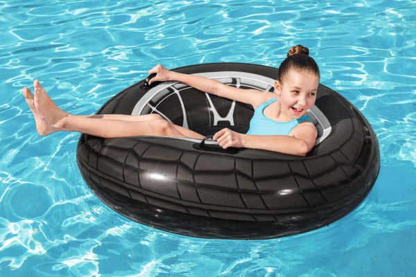 Bestway 36102 pool- och badmadrass Svart, Grå Bild Vinyl Badring