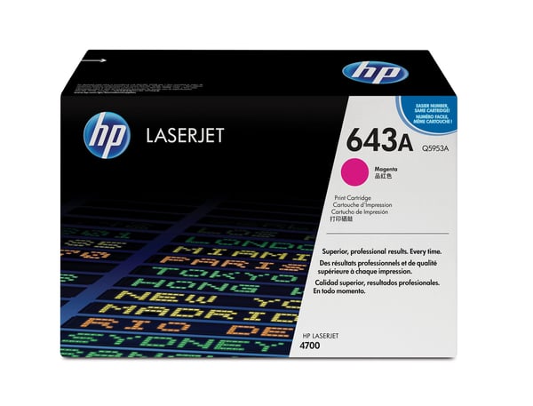 HP 643A, alkuperäinen magenta LaserJet-värikasetti