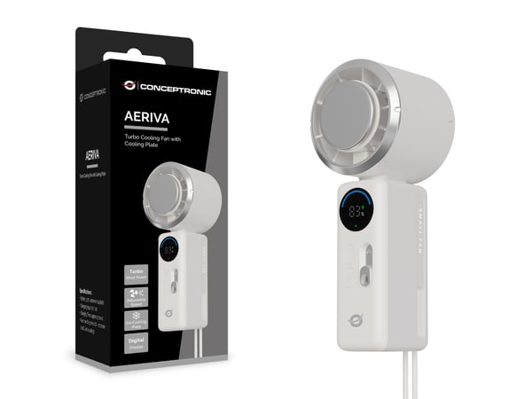 Conceptronic AERIVA03C personlig håndholdt spray & blæser Cremefarvet Håndholdt ventilator