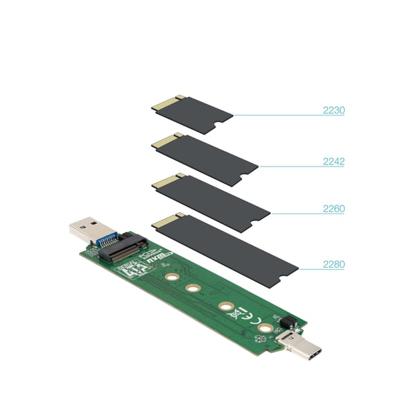 TooQ TQE-2240B Hölje för lagringsenheter SSD-inkapsling Svart M.2