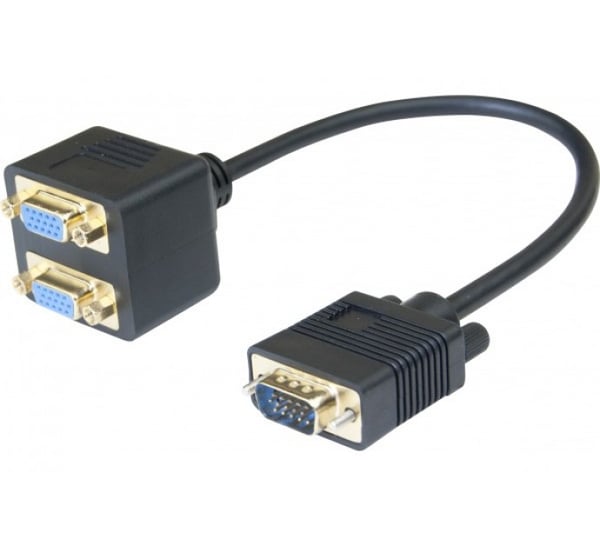 Hypertec 137036-HY VGA kabel 0,3 m VGA (D-Sub) 2 x VGA (D-Sub) Sort
