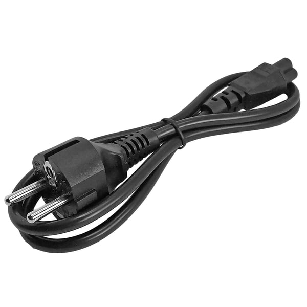 StarTech.com 1 m nätsladd med 3 stift för bärbara datorer - Schuko CEE7 till C5 i treklöverform