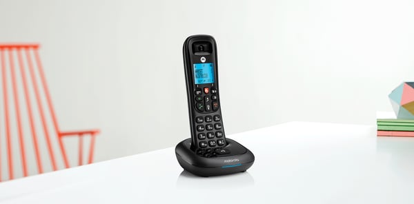 Motorola CD4001 DECT-telefon Namn och uppringnings-ID Svart