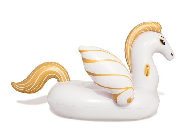 Bestway 41118 pool- och badmadrass Guld, Vit Vinyl Sittbadleksak