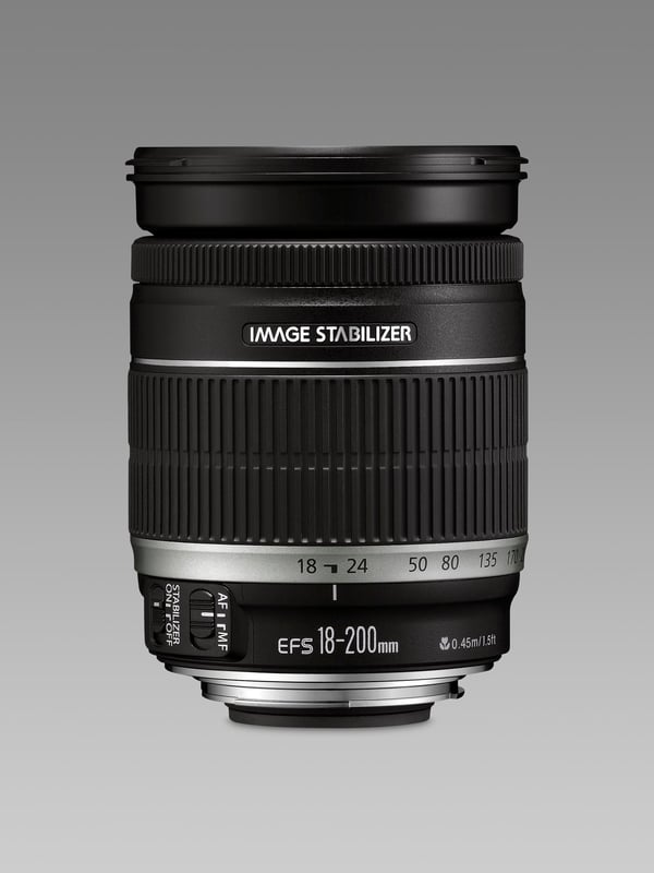 Canon EF-S 18-200mm f/3.5-5.6 IS SLR Sort