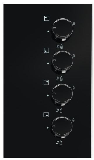 Electrolux EGG6407K Sort Indbygget 59 cm Gaskomfur 4 zone(s)